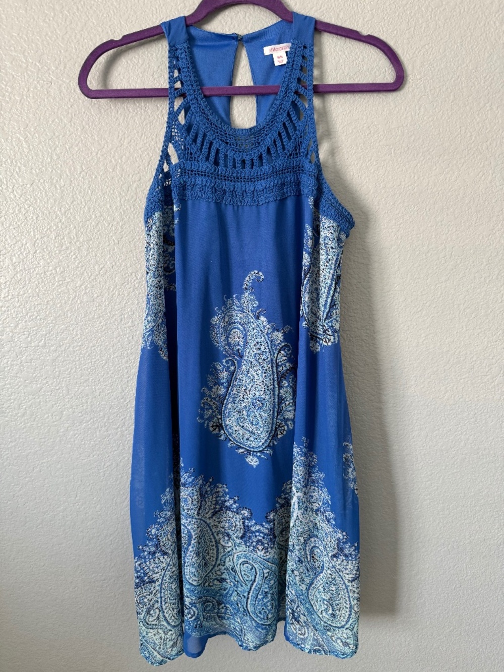 Xhilaration Lightly Worn Blue Lightweight Flowy Dress Size M